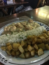 Mauro's dinner. Shrimp Strogonoff