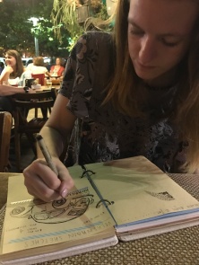 My Boo is doing a more traditional travel journal
